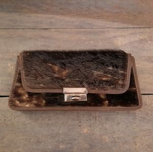 Vintage Seal Fur Wallet - Dark Brown